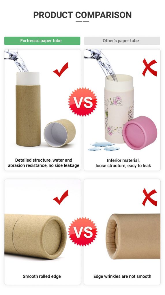 comparaison des tubes de papier déodorant