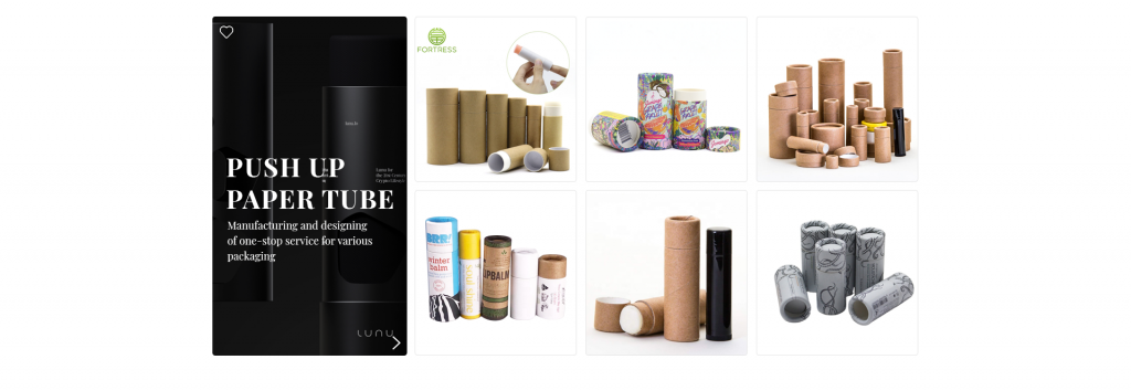 emballage en tube de papier pour déodorant push up