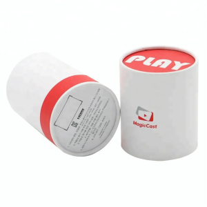 Fournisseur chinois Boîtes à bougies rondes imprimées avec logo blanc personnalisé Emballage en papier cylindrique