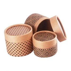 bougies en papier kraft de haute qualité pour l'artisanat boîtes rondes recyclées pour bougies